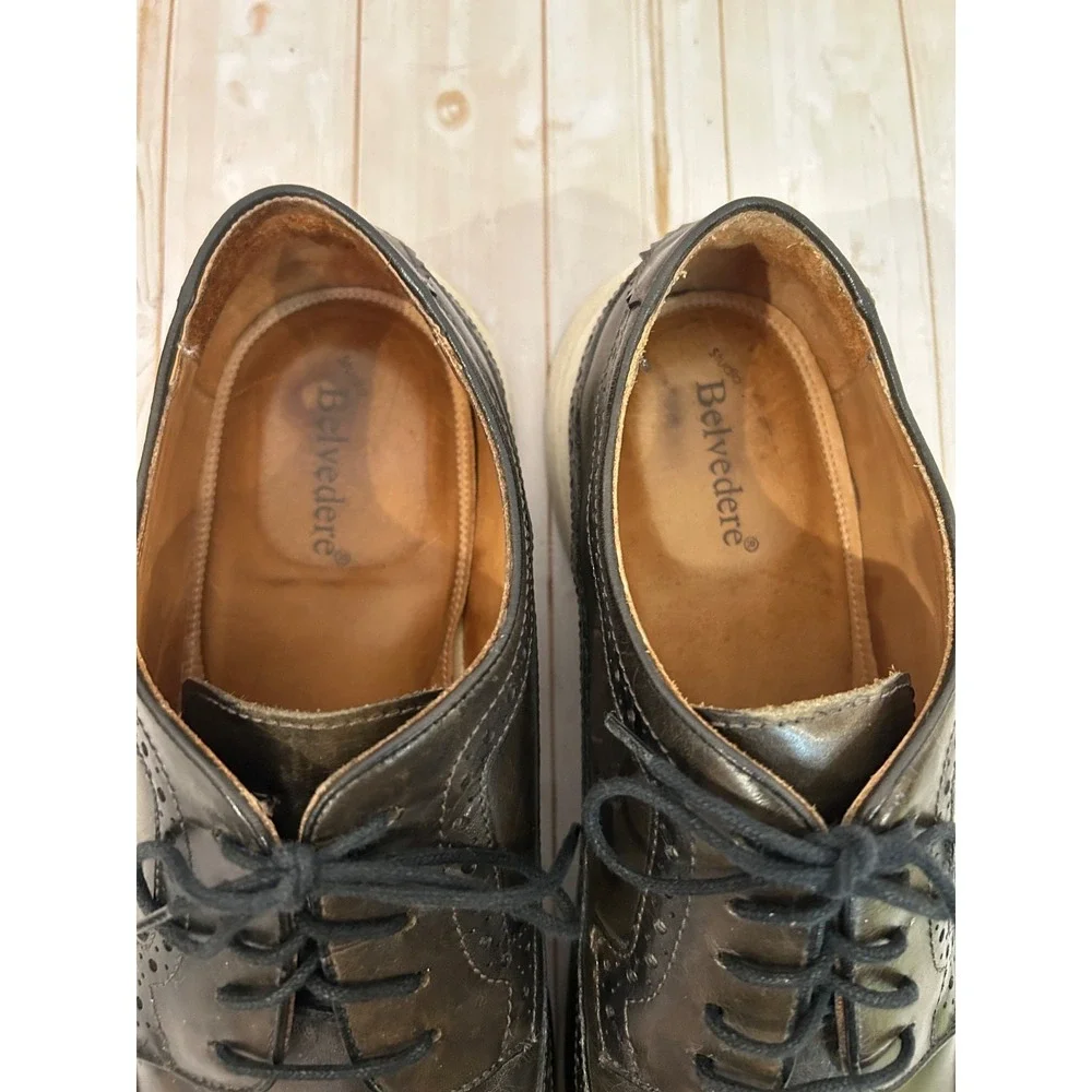 Belvedere‎ Eric Mens 12D Brown Leather Wingtip Oxford Hybrid Dress Sneakers